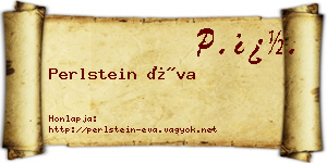Perlstein Éva névjegykártya